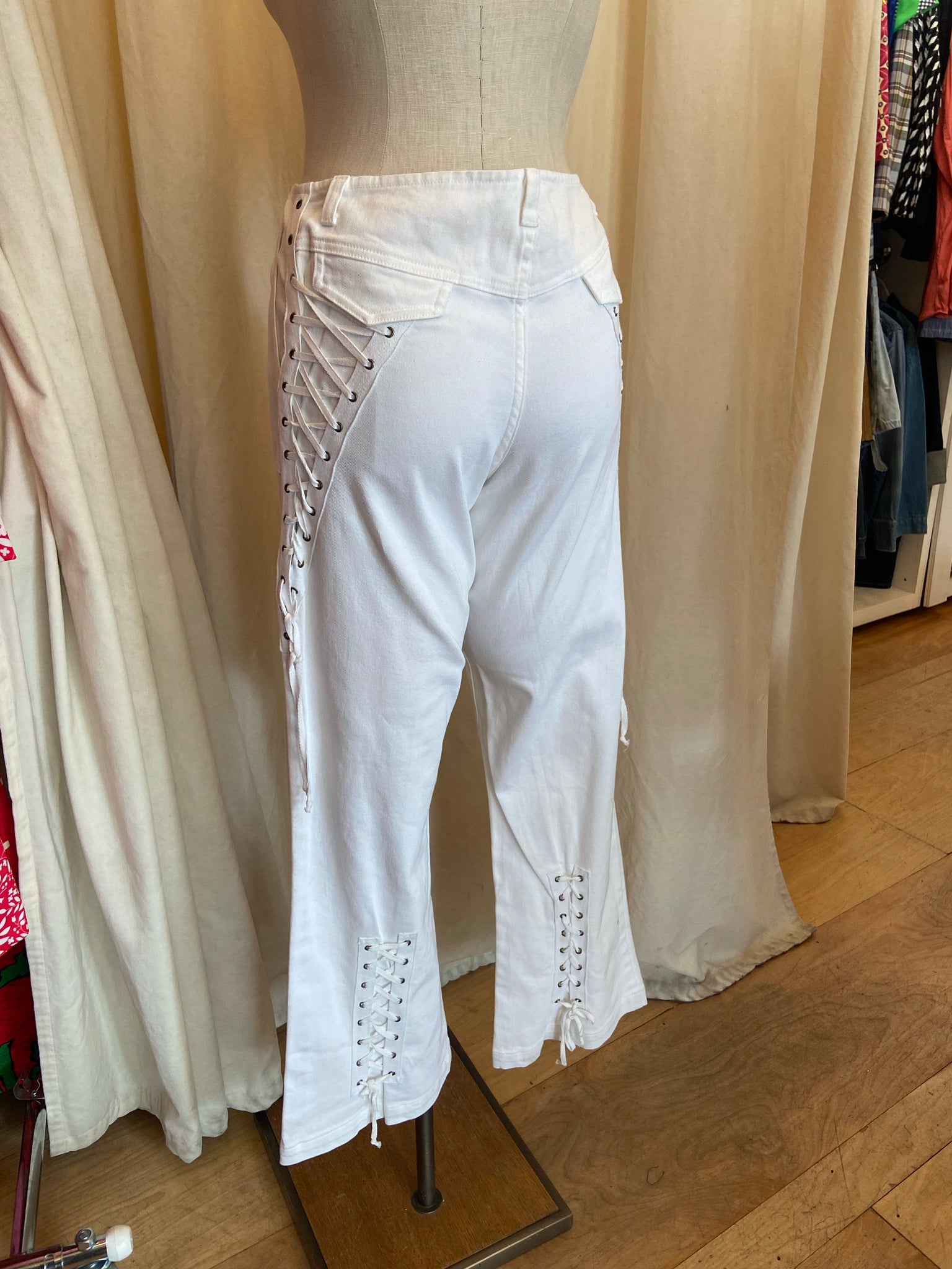 GIVE IT ALL TO ME LACE UP PANTS – The Crystal Elephant Boutique